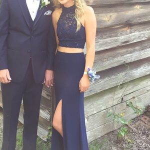 Navy two piece prom dress!!
